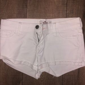 Hollister Low rise white shorts